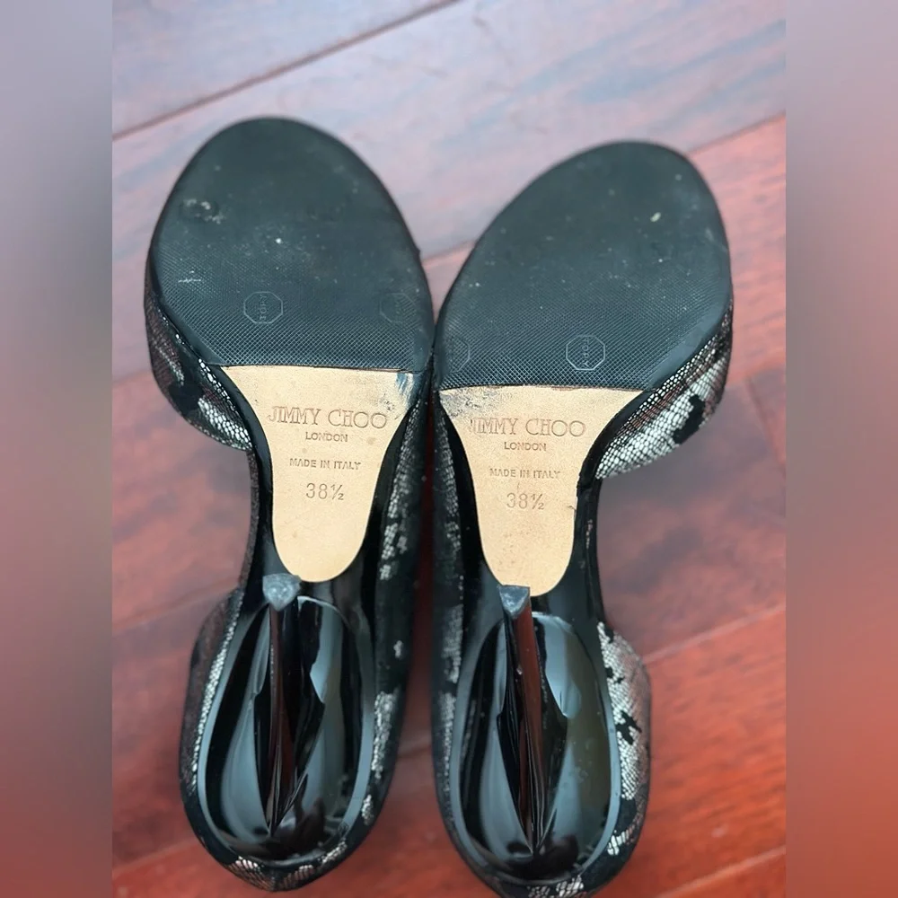 Jimmy Choo Black and Silver Heels - Picture 6 of 8
